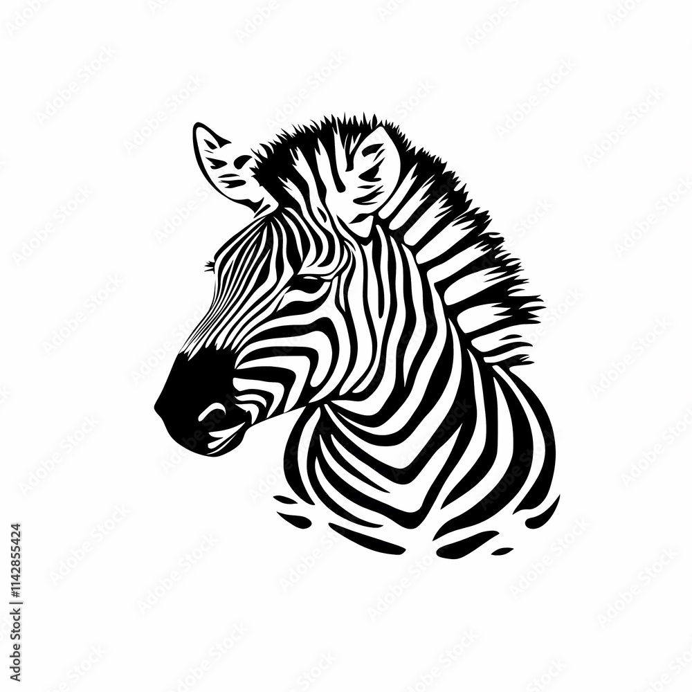Sleek Zebra Stripes - Minimalist Logo Design Sleek Zebra Stripes - Minimalist Logo Design