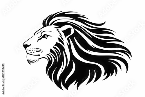 Wallpaper Mural Regal Roar: Elegant Lion Head Vector Design Torontodigital.ca