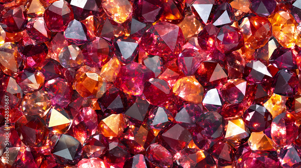 Shimmering gemstone texture with radiant shine, luxurious seamless ruby red background, captivating and elegant, raw and vivid. Resplendent. Illustration Shimmering gemstone texture with radiant shine, luxurious seamless ruby red background, captivating and elegant, raw and vivid. Resplendent. Illustration
