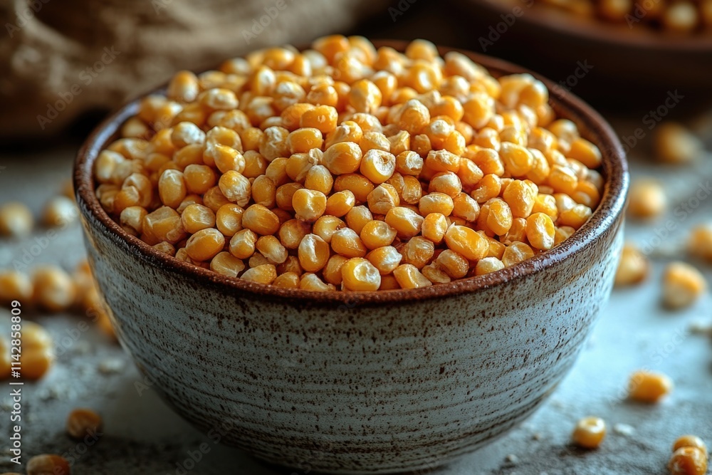 Fresh corn in a bowl sitting on a table Fresh corn in a bowl sitting on a table