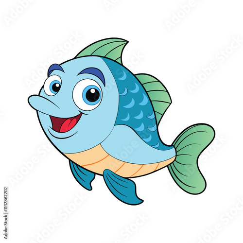 A Cartoon Tilapia Fish