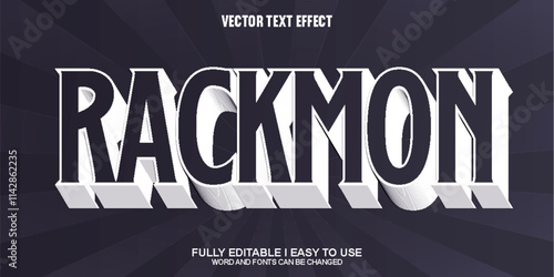 Vector 3D Editable Text Effect