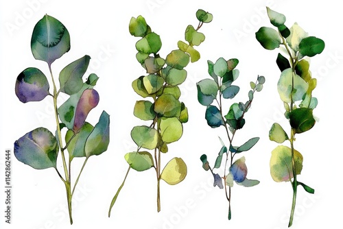 A group of fresh green leaves gathered together, suitable for nature or botanical themed designs photo