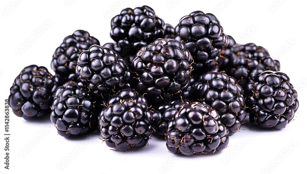 Blackberries on a white background Blackberries on a white background