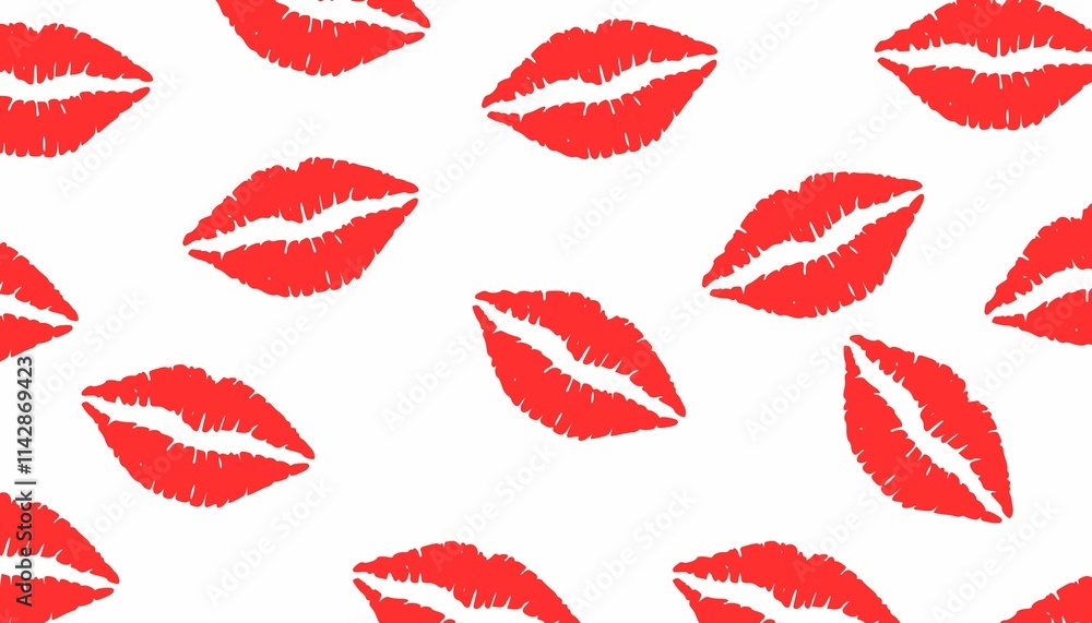 pattern with lips pattern with lips