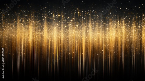 Golden Glitter Rain Abstract Background Design