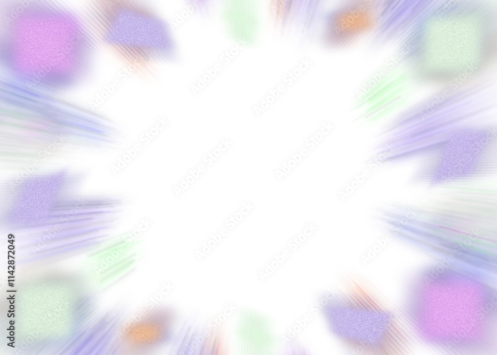 Obraz premium An abstract transparent iridescent color blur burst design element.