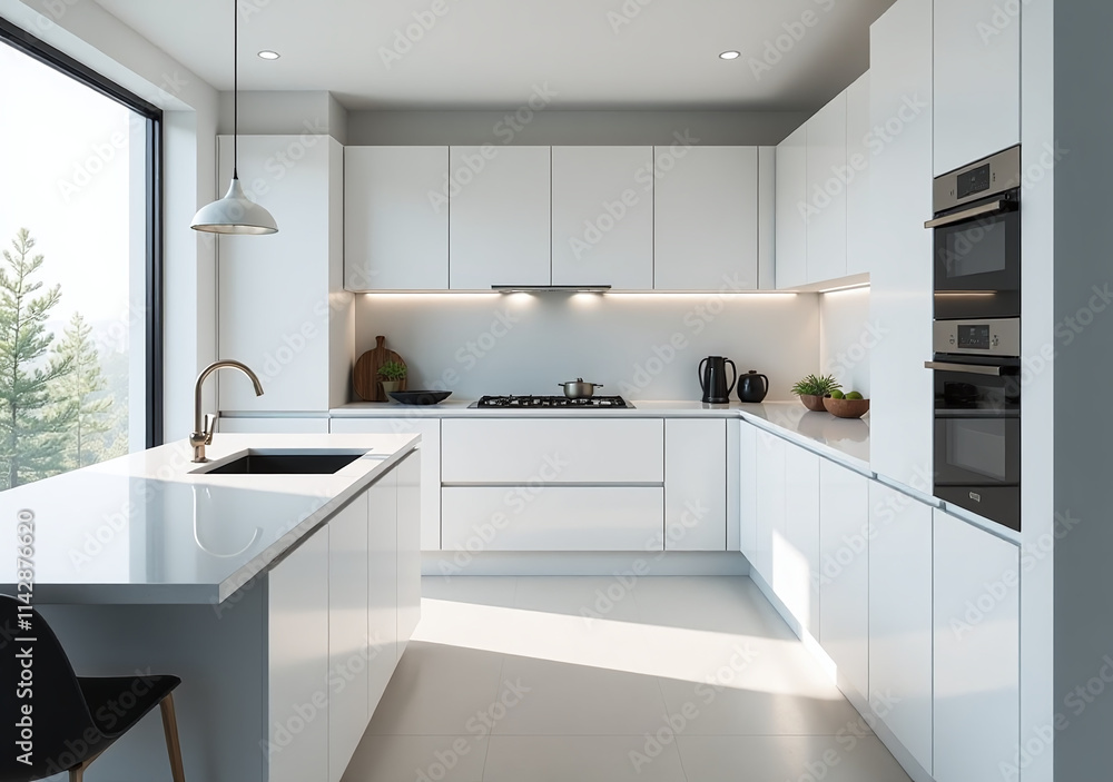 © Galeno - kitchen features minimalist design modern appliances sleek futuristic © Galeno - kitchen features minimalist design modern appliances sleek futuristic