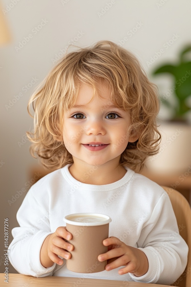 Baby Sleep Day. Smiling blonde-haired child posing happily indoors. Baby Sleep Day. Smiling blonde-haired child posing happily indoors.