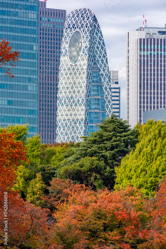 Canvas Print Mode Gakuen Cocoon tower in Shinjuku district, Tokyo, Japan