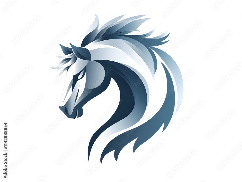Fototapeta premium black and white horse