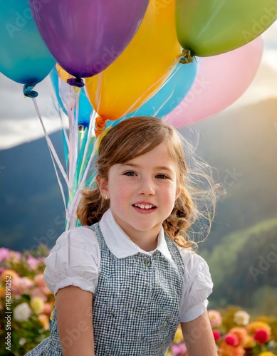 Zwischen Luftballons photo