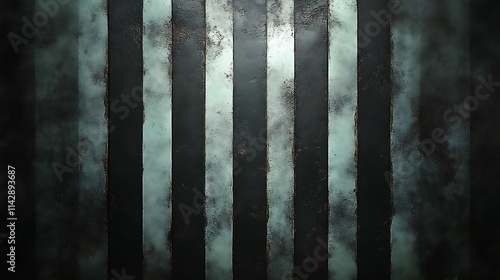 Abstract Dark Green And Black Vertical Stripes Texture