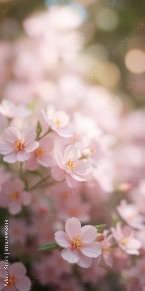 Fototapeta premium Swirling pastel floral bokeh, soft focus , texture,botanical