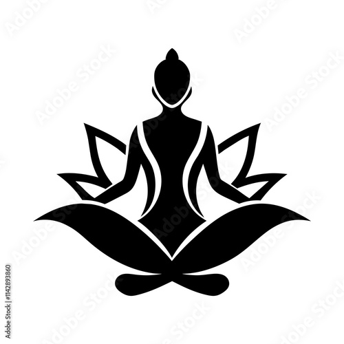 yoga silhouette vector