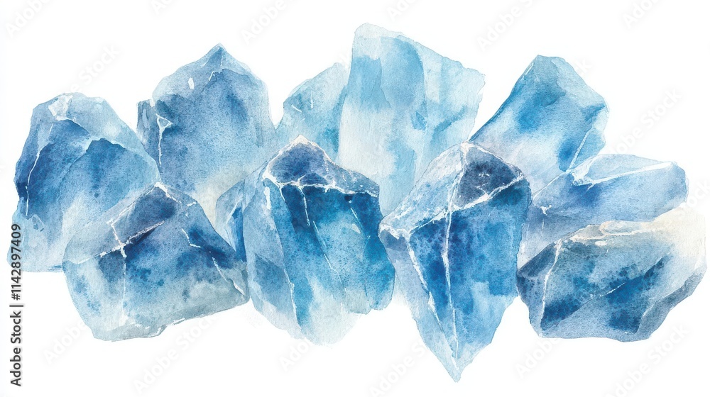 moonstone aquamarine watercolor illustration on an isolated background, featuring soft hues and delicate brush strokes for a dreamy, ethereal look moonstone aquamarine watercolor illustration on an isolated background, featuring soft hues and delicate brush strokes for a dreamy, ethereal look