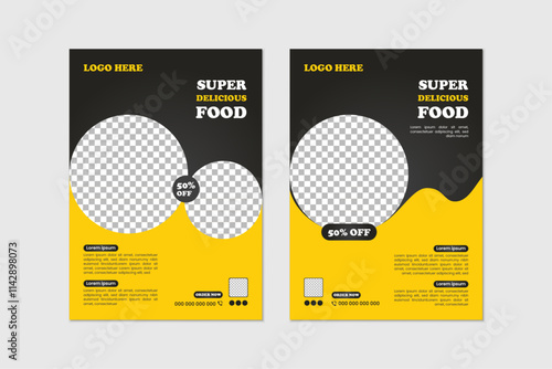 Modern restaurant flyer template for advertisement and marketing. ready to edit and use.