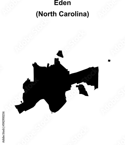 Eden (North Carolina) blank outline map