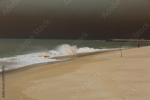 Atlantic coast of Portugal during forest fires