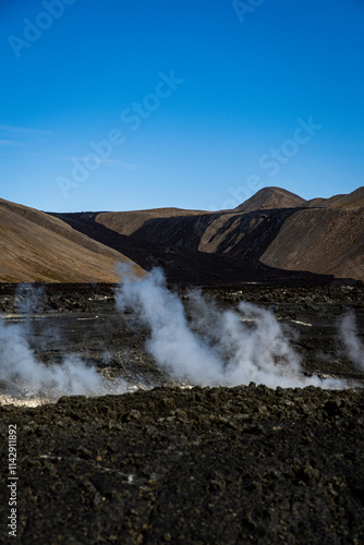 country volcanic landscape in the country