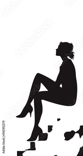 silhouette of a girl