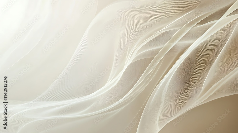 Obraz premium Elegant Cream Fabric Draped Softly and Gracefully