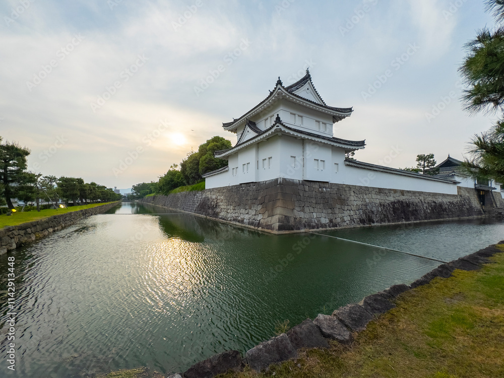 Tonan Sumi Yagura Tower of Nijo Castle. Nijo Castle is a flatland castle in Kyoto, Japan. Nijo Castle belongs to Historic Monuments of Ancient Kyoto, a UNESCO World Heritage Site. Tonan Sumi Yagura Tower of Nijo Castle. Nijo Castle is a flatland castle in Kyoto, Japan. Nijo Castle belongs to Historic Monuments of Ancient Kyoto, a UNESCO World Heritage Site.
