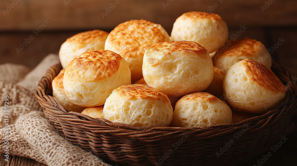 Top View of Pão de Queijo from a Restaurant