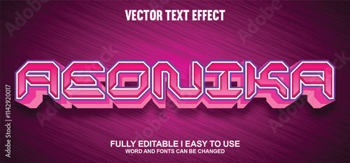 Vector 3D Editable Text Effect