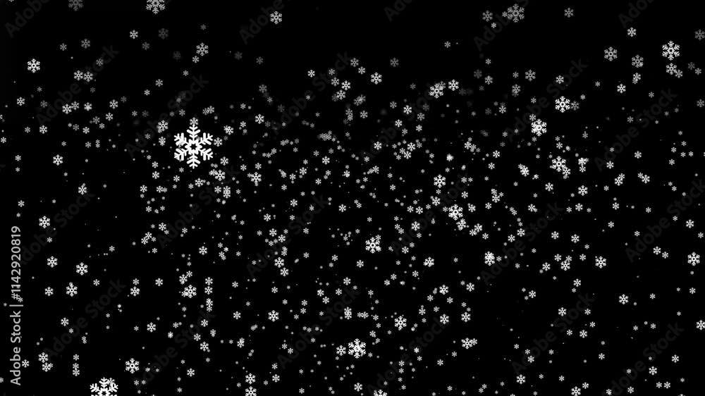 White snow overlay layer on a black background video, winter snowflakes video overlay background, and Snowdrops on a black background White snow overlay layer on a black background video, winter snowflakes video overlay background, and Snowdrops on a black background