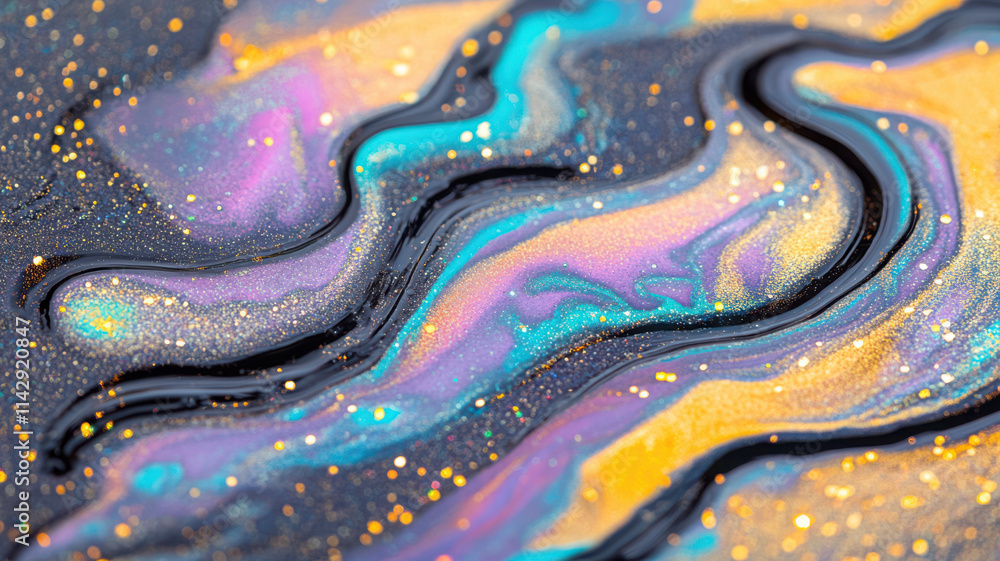 Fototapeta premium Starry Oil Spill