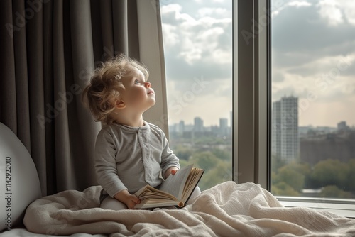 Wallpaper Mural A child gazes out the window, reflecting on a lack of sunlight during spring. This vitamin deficiency can impact well-being, highlighting the importance of outdoor activity. Torontodigital.ca