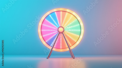 A vibrant pink fortune wheel, ready to offer exciting prizes and entertainment for online shoppers and gaming enthusiasts. A fun and engaging visual for a lively experience.