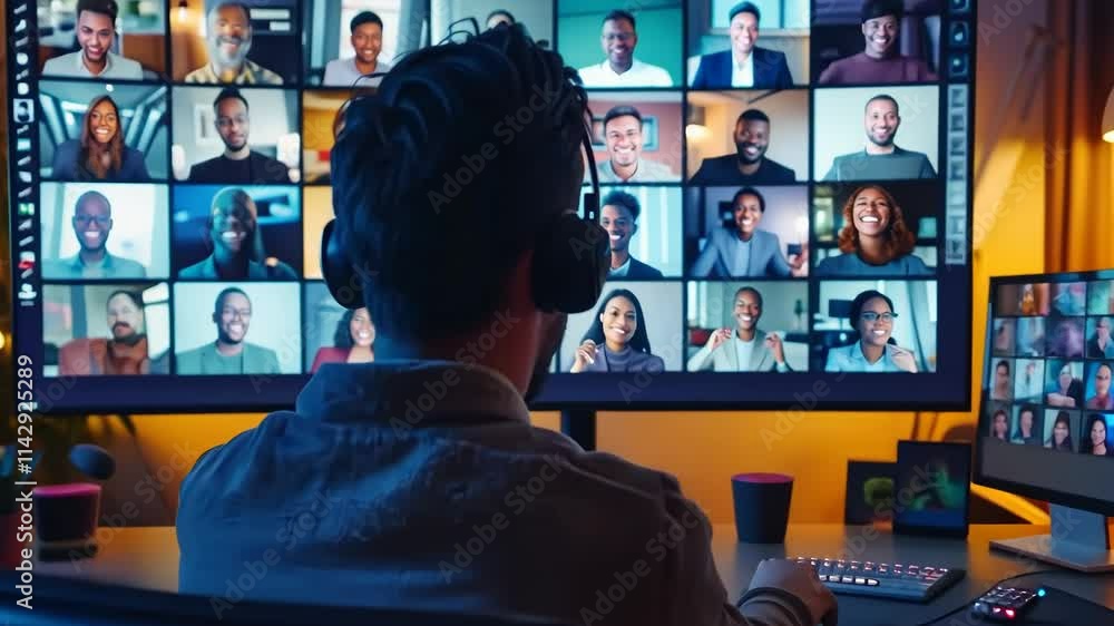 Remote work collaboration through a video conference Remote work collaboration through a video conference
