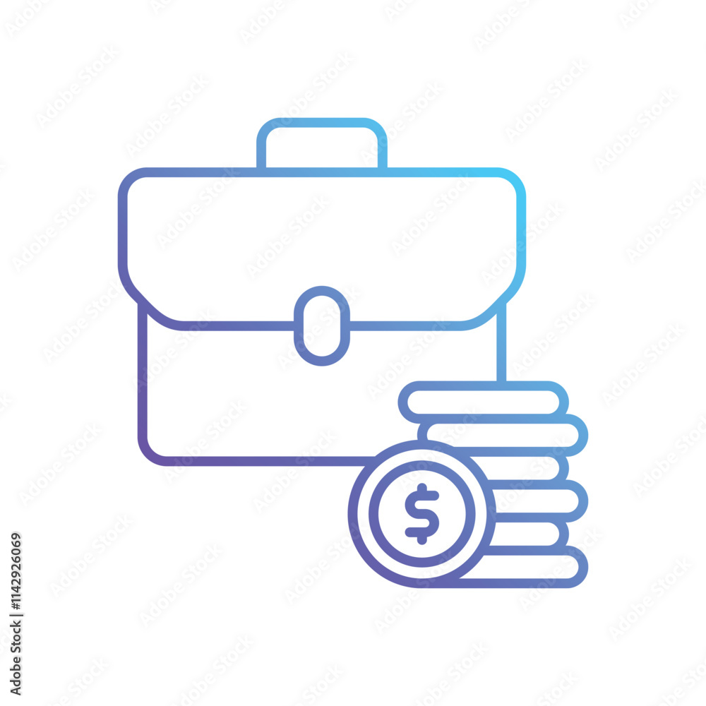 Briefcase vector icon Briefcase vector icon