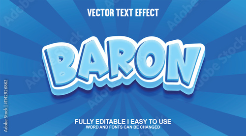 Vector 3D Editable Text Effect
