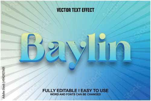 Vector 3D Editable Text Effect