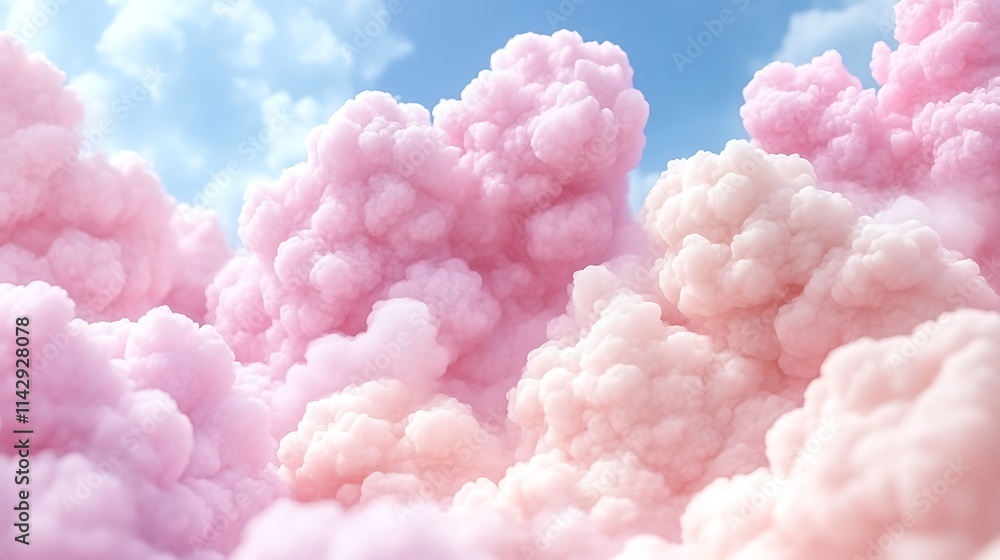 Pink and Peach Cloudscape A Dreamlike Sky Pink and Peach Cloudscape A Dreamlike Sky