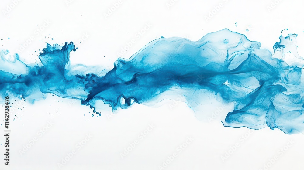 splash of blue water isolated on white, capturing dynamic movement and energy, with ample space for text or graphics, conveying a refreshing sense of fluidity splash of blue water isolated on white, capturing dynamic movement and energy, with ample space for text or graphics, conveying a refreshing sense of fluidity