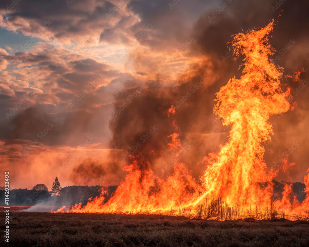 Fototapeta premium feu de forêt
