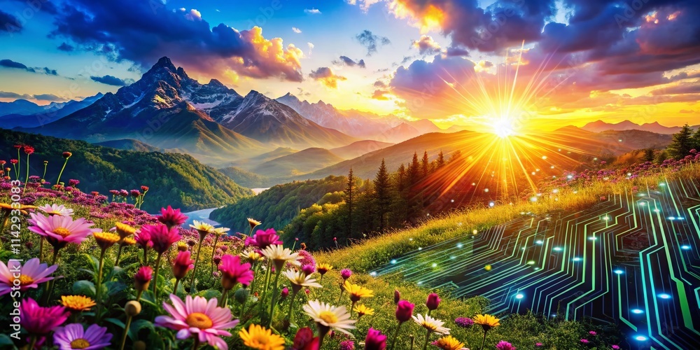 Stunning Double Exposure Computer Backgrounds: Abstract Nature & Tech Designs Stunning Double Exposure Computer Backgrounds: Abstract Nature & Tech Designs