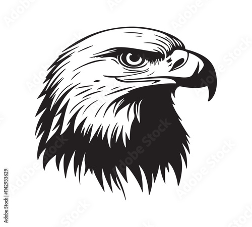 simple vector eagle head icon silhouette vector