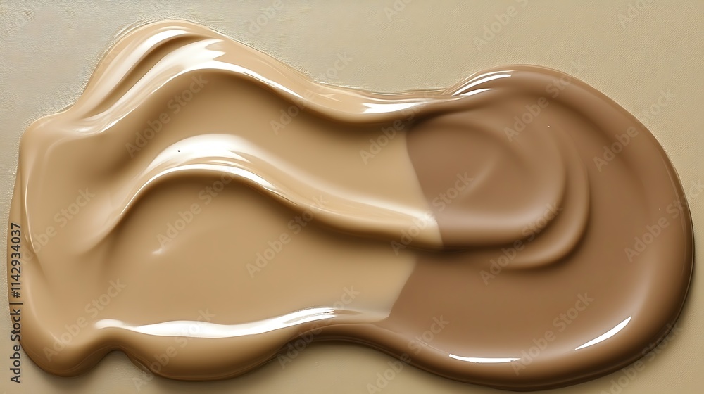 Two Shades Of Liquid Foundation Swirled Together Two Shades Of Liquid Foundation Swirled Together