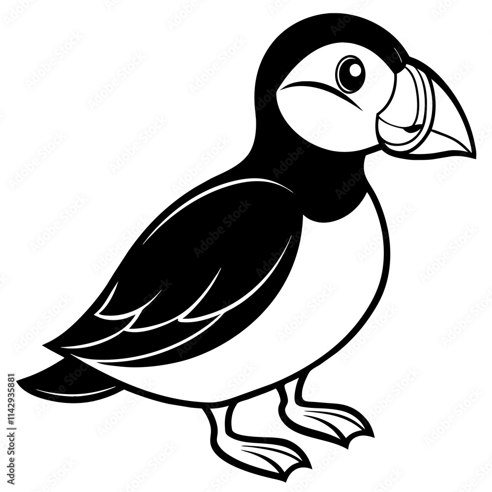 Fototapeta premium black and white parrot