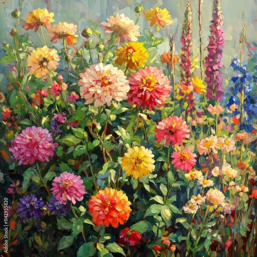 Zinnia blossoms paint summer's canvas