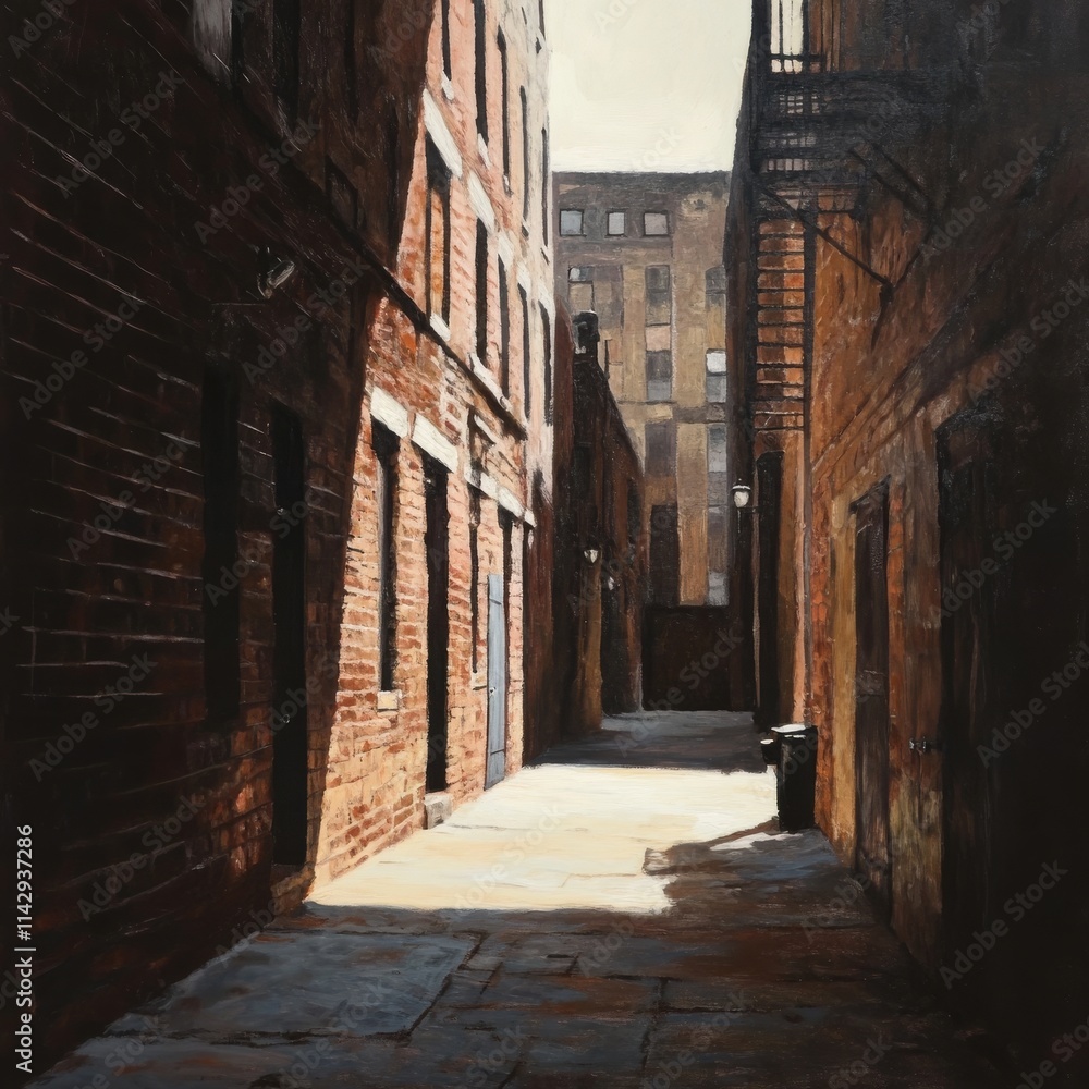 Fototapeta premium Narrow brick lane