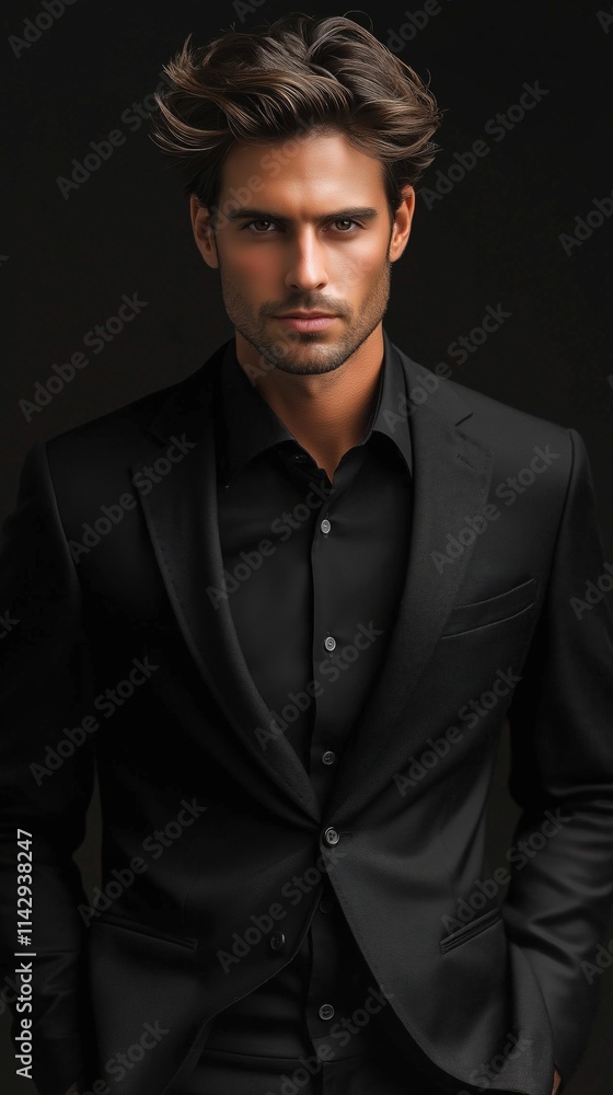 Elegant male fashion portrait for modern style inspiration Elegant male fashion portrait for modern style inspiration