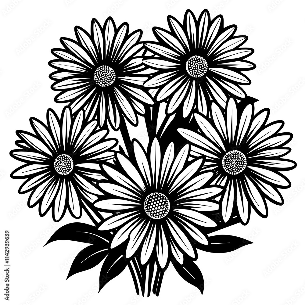 Fototapeta premium black and white flower