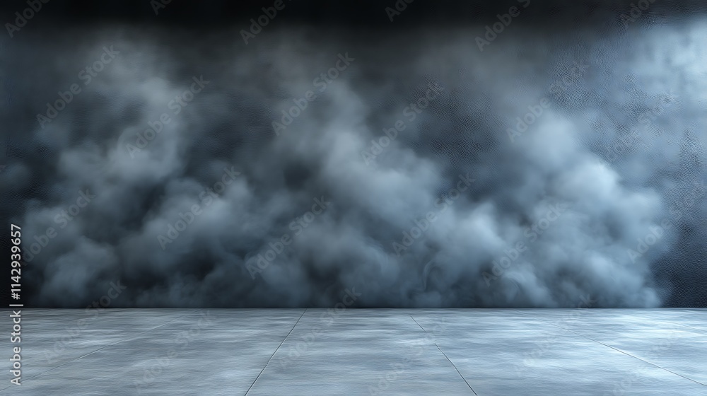 Smoky Atmosphere Above a Concrete Floor Smoky Atmosphere Above a Concrete Floor