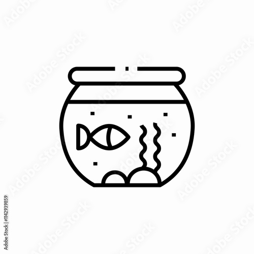 aquarium fish icon sign vector